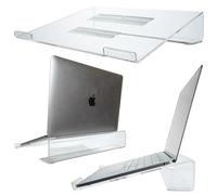 DuraClear Supporto per laptop in acrilico per scrivania - Riser ergonomico di 6 cm per laptop fino a 53 cm - Organizza il tuo spazio di lavoro con gli accessori da scrivania in acrilico DuraClear