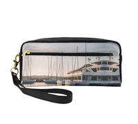 DURAGS Borsa per il trucco portatile con stampa albero di Natale glitterato dorato, la piccola borsa perfetta per il viaggio, Golf Yacht Club2, Taglia unica