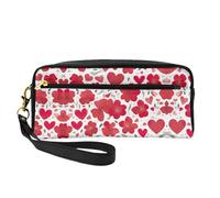 DURAGS Borsa portatile di trucco della stampa animale astratta della zebra, la piccola borsa perfetta di trucco per il viaggio, San Valentino Rossi Cuore Fiore1, Taglia unica