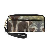 DURAGS Borsa portatile di trucco della stampa animale dell'azienda agricola, la piccola borsa perfetta di trucco per il viaggio, Elefante, Taglia unica
