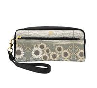 DURAGS Borsa portatile di trucco della stampa del campo di grano, la piccola borsa di trucco perfetta per il viaggio, Girasoli Camomilla, Taglia unica