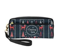 DURAGS Borsa portatile di trucco della stampa del paesaggio del tramonto dell'oceano, la piccola borsa di trucco perfetta per il viaggio, Buon Natale Felice, Taglia unica