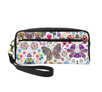 DURAGS Borsa portatile di trucco della stampa dell'elefante bianco, la piccola borsa di trucco perfetta per il viaggio, Farfalla Flore, Taglia unica