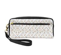 DURAGS Borsa portatile di trucco della stampa dell'elefante bianco, la piccola borsa di trucco perfetta per il viaggio, Motivo cartone animato lama, Taglia unica