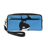 DURAGS Borsa portatile di trucco della stampa dell'elefante bianco, la piccola borsa di trucco perfetta per il viaggio, Orca assassina delfino oceano, Taglia unica