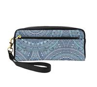 DURAGS Borsa portatile di trucco della stampa dell'elefante bianco, la piccola borsa di trucco perfetta per il viaggio, Fiori blu retrò, Taglia unica
