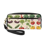 DURAGS Borsa portatile di trucco della stampa dello spruzzo del rame di struttura di marmo, la piccola borsa perfetta di trucco per il viaggio, Introduzione Di Varie Verdure1, Taglia unica