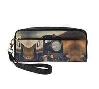 DURAGS Borsa portatile di trucco della stampa dello spruzzo del rame di struttura di marmo, la piccola borsa perfetta di trucco per il viaggio, Locomotiva1, Taglia unica