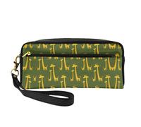DURAGS Borsa portatile di trucco della stampa di Bling dell'oro, la piccola borsa di trucco perfetta per il viaggio, Giraffa Cartoon, Taglia unica