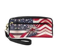 DURAGS Borsa portatile di trucco della tribù dell'antico Egitto, la piccola borsa di trucco perfetta per il viaggio, Fuochi d'artificio Bandiera, Taglia unica