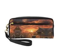 DURAGS Chameleon Ascolta Musica Stampa Portatile Makeup Bag,La Piccola Borsa Trucco Perfetto Per Viaggio, Santuario dell'azienda agricola del bestiame1, Taglia unica