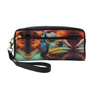 DURAGS Chameleon Ascolta Musica Stampa Portatile Makeup Bag,La Piccola Borsa Trucco Perfetto Per Viaggio, Chameleon Ascolta Music1, Taglia unica