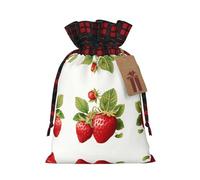 DURAGS Fragola Clipart Chic Patchwork Coulisse Regalo Bag-Panno Sacchetto Regalo Per Festival, Perfetto Per Occasioni Speciali