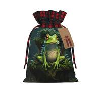DURAGS Peace Frog Tree Chic Patchwork - Sacchetto regalo in tessuto con coulisse per festival, perfetto per occasioni speciali, albero rana della pace, 1 conteggio (pacchetto di 1), Albero Rana della