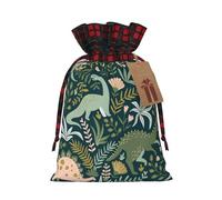 DURAGS Sacchetto regalo in tessuto con coulisse, motivo con simpatico dinosauro, per festival, perfetto per occasioni speciali, Simpatico dinosauro., 1 count (Pack of 1)