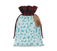 DURAGS Sacchetto regalo in tessuto con fiori di ibisco tropicale, chic, patchwork, con coulisse, per festival, perfetto per occasioni speciali