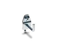 DuraHook Triton Products Pack - Gancio per pannello forato singolo, 3,8 cm, argento, 10 pezzi