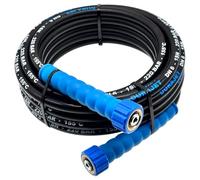DURAJET Tubo di ricambio per idropulitrice, 10 m, M22 x 1,5 IG su entrambi i lati, 220 bar, 150 °C, tubo di ricambio per idropulitrice ad alta pressione, protezione antipiega blu, adatto per Kärcher