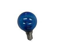 Duralamp Lampadina Solare Blu E14 40W Sfera Vetro Azzurrato