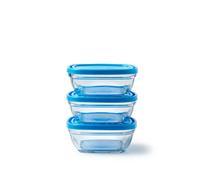 Duralex Set 3 Freshbox 61 ontenitore Alimentare In Vetro Con Coper