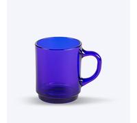Duralex® Collezione Versailles|Tazza da tè in vetro con manico zaffiro, 26 cl, confezione da 6 pezzi, vetro ultra resistente, compatibile con lavastoviglie, made in France, impilabile