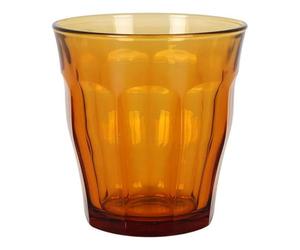 Duralex Set di 4 bicchieri impilabili in vetro temperato da 31 onfezione di bicchieri da cucina resistenti per acqua, succhi e bibite, uso quotidiano, colori assortiti, collezione Picardie