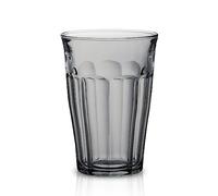DURALEX Set di 4 bicchieri impilabili in vetro temperato da 36 onfezione da 4 bicchieri da cucina resistenti per acqua, succhi e bibite, uso quotidiano, colori assortiti, collezione Picardie