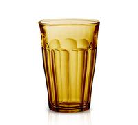 DURALEX Set di 6 bicchieri impilabili in vetro temperato da 36 cl, confezione di bicchieri da cucina resistenti per acqua, succhi e bibite, uso quotidiano, colori assortiti, collezione Picardie