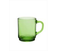 DURALEX Set di 6 tazze impilabili in vetro temperato da 26 cl, resistenti tazze da cucina per caffè, tè, colazione, uso quotidiano, Set di tazze in vetro della collezione Versailles
