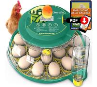 Dural's DX5® | Professionale Incubatrice per Uova Automatica | Certificata CE | Controllo Preciso di Temperatura e Umidità | Fino a 18 uova di Gallina, Quaglia e Anatra | Manuale e EBOOK in ITALIANO