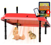 Dural's | Piastra Termica Pulcini | Professionale | Regolabile con calore delicato e uniforme. Risparmi energetici oltre l'80% rispetto a una lampada riscaldante per pulcini. EBOOK omaggio