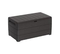 Duramax Cedargrain Durabox 416 litri, contenitore per esterni, in plastica, e organizer per mobili da giardino, struttura in venatura del legno, scatola per cuscini in plastica, Marrone scuro