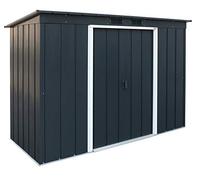 Duramax ECO Tetto da giardino in metallo zincato a caldo, 8 x 4 Pent Roof, Anthracite