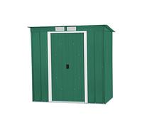 Duramax Ecopentroof VR Casetta metallica Pent Roof un'acqua, 6 x 4 Pent Roof, 124 x 203 x 176 cm, Verde