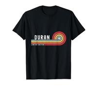 Duran Proud Family Retro Tramonto Cognome Cognome Maglietta, Uomo, Nero, 6XL