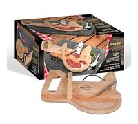 Ghigliottina affetta salame in legno | Affettatrice manuale taglia salame e insaccati | Affettatrice salumi affettatutto | Affettatrice piccola