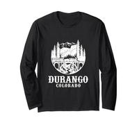 Durango Colorado Scenic Mountain Vintage Treno Maglia a Manica