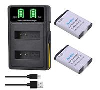 DuraPro 2 batterie EN-EL23 + doppio caricatore USB integrato a Del con porta di tipo C per Nikon Coolpix P600 P610 P900 S810c B700 Telecamere