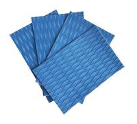 Durashmall 4 cuscinetti antiscivolo in EVA per la trazione della tavola da surf, con motivo scanalato, protezioni per tavola da surf, kiteboard, paddle, nero, blu, verde (blu)