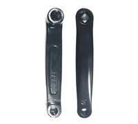 Durashmall Acciaio 170mm Bicicletta Crank Set per Cyclette Indoor Ciclismo Sostituzione Foro Vite 13x13mm Square Drive Nero Coppia