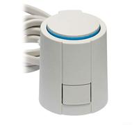 Durashmall Attuatore elettrico per riscaldamento a pavimento 230 V tipo NO/NC per riscaldamento a pavimento radiante collettore valvola di flusso termostatico PC ABS bianco