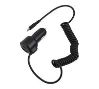 Durashmall Caricabatteria da auto da 75 W USB C ricarica rapida con cavo a spirale da 45 W lampada LED PD .0 doppia porta per iPhone Tablet camion veicolo nero