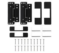 Durashmall Cerniere di porta invisibili in lega di zinco colore nero 0,86 pollici profilo esile capacità di carico 60Kg per coppia regolabile senza smontaggio per l'ingresso del Governo ha nascosto le