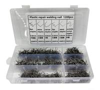Durashmall Chiodi di saldatura in plastica per riparazione paraurti automobilistico 0,6 mm e 0,8 mm borchie a caldo in acciaio al carbonio 1200 1800 o 3000 pezzi per parti termoplastiche (3000 pezzi)