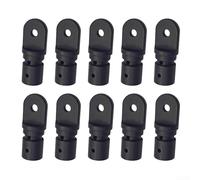 Durashmall Confezione da 10 tappi in plastica per tubi da 2,5 cm, 25 mm, per tende da barca marina, occhielli neri lisci per collegamento a cinghia, riduzione dell'oscillazione e del rumore