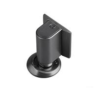 Durashmall Confezione da 2 fermaporta autoadesivi a pavimento, altezza regolabile fino a 22 mm, in lega di zinco, resistenti alla ruggine, per casa, ufficio, bagno, camera da letto (grigio)