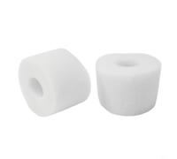 Durashmall Confezione da 2 spugne filtranti riutilizzabili lavabili in schiuma per Intex S1 tipo per pompe filtranti 28604 29000 cartuccia in spugna bianca 10,6 x 7,4 cm con foro centrale da 4,6 cm
