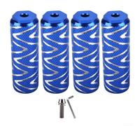 Durashmall Confezione da 4 pedane in lega di alluminio per montaggio sull'asse posteriore, per bici da strada, mountain bike e bici da pista, design cilindrico, antiscivolo, 75 x 25 x 25 mm, rosso