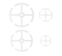 Durashmall Confezione da 4 supporti per steli di piante in acrilico, regolabili, per interni ed esterni, giardino, stabilità della crescita, trasparente, 17 cm, 12,7 cm, 7,6 cm, 5 cm