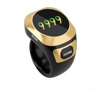 Durashmall Contatore elettronico luminoso intelligente per anelli con schermo a colori, ricaricabile di tipo C, resistente all'acqua, per rituali di preghiera, display regolabile da 18 mm, 20 mm, 22